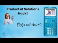 TI-84 Product of Solutions Program (FAST ACT/SAT Quadratic Hack!)