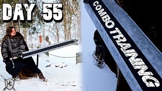 Day 55 of Training With A 40LB DRAGON SLAYER Until 10,000 Subscribers