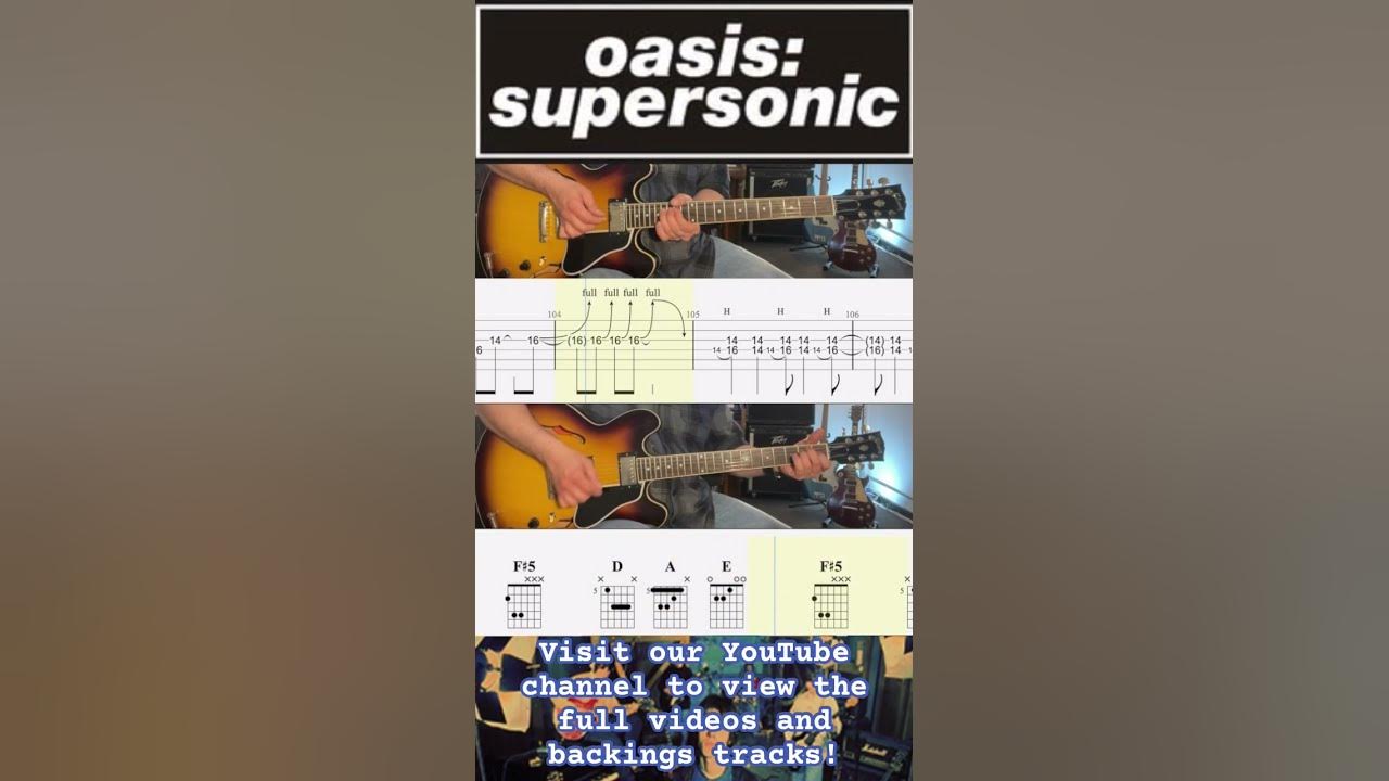 Supersonic - Outro Guitat Solo - Oasis - Rolling Tab - Lesson