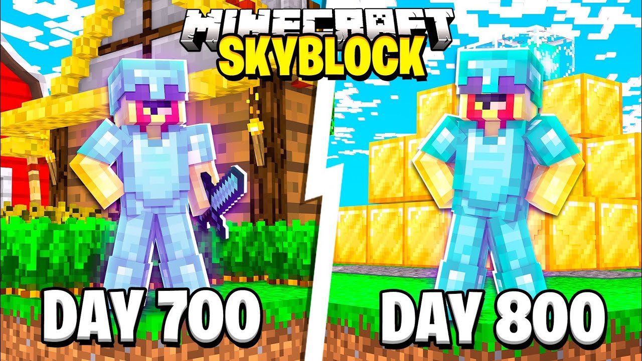I Spent 800 Days In Cubecraft Skyblock... Minecraft Bedrock - YouTube