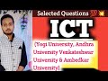 ICT selected questions || Prediction will true as it happened in Nagarjuna University 💯