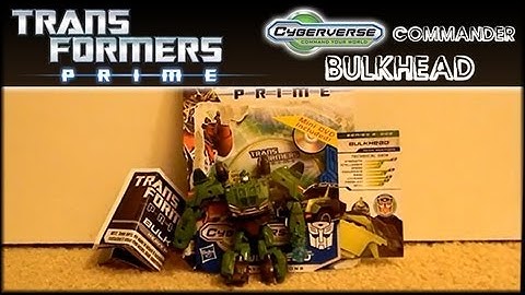 Animated Plastic Hasbro Transformers Prime Cyberverse Commander Bulkhead Video Review