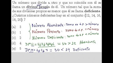 Divisores propios, números deficientes, abundantes y perfectos