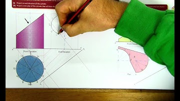 DCG 5th, Sheet 1.2 - Q 1,  End view and true shape