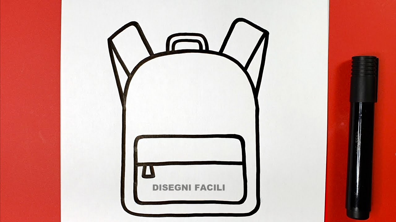 Come disegnare facilmente uno zaino – Tutorial passo dopo passo