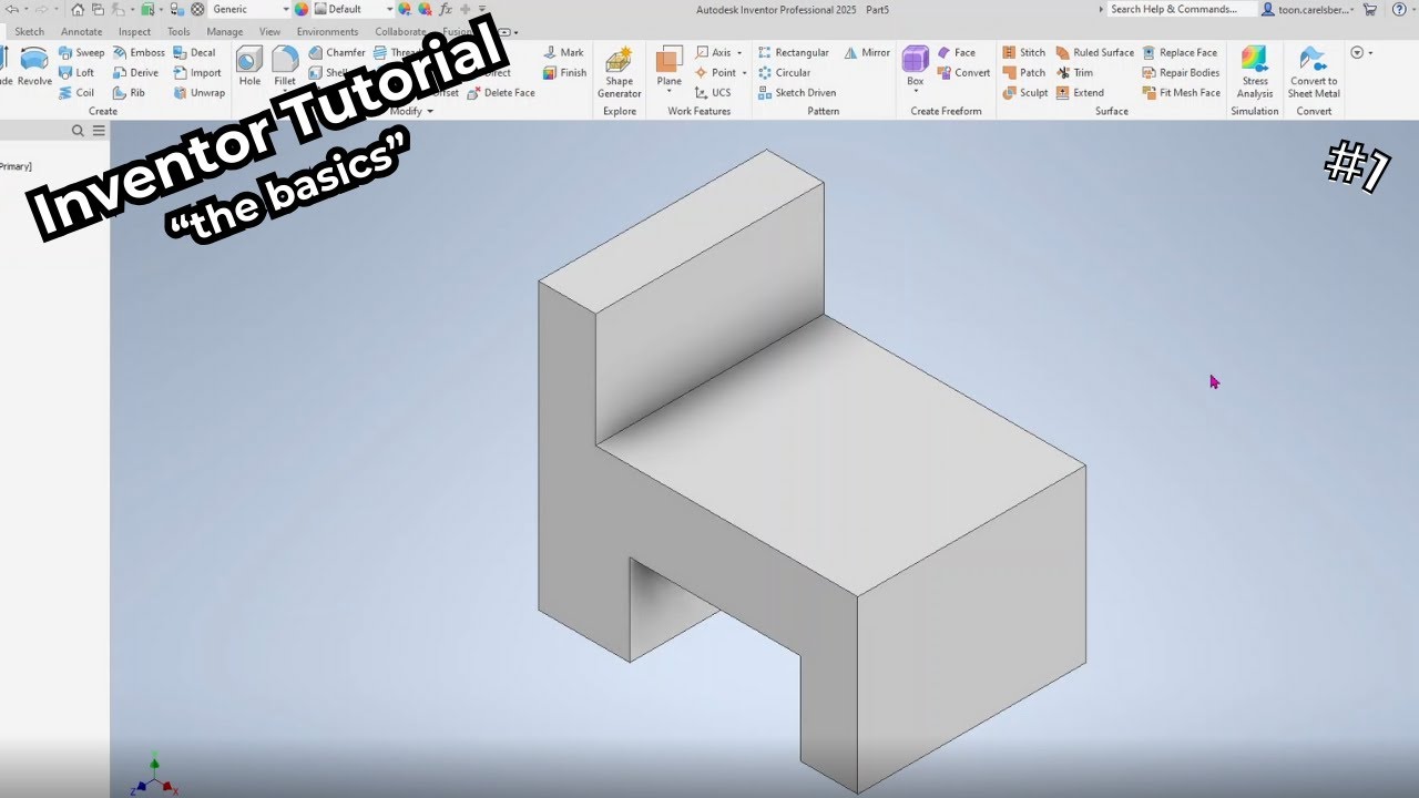 Basic Inventor Shapes Inventor Tutorial: