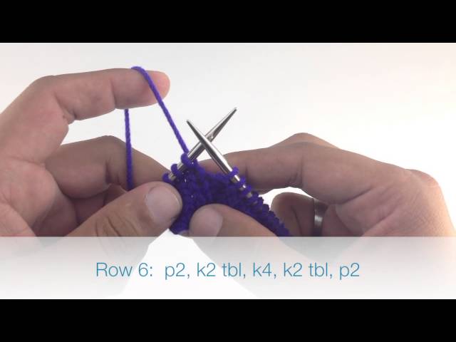 How to Knit the Elliptical Cable (english style left handed) 