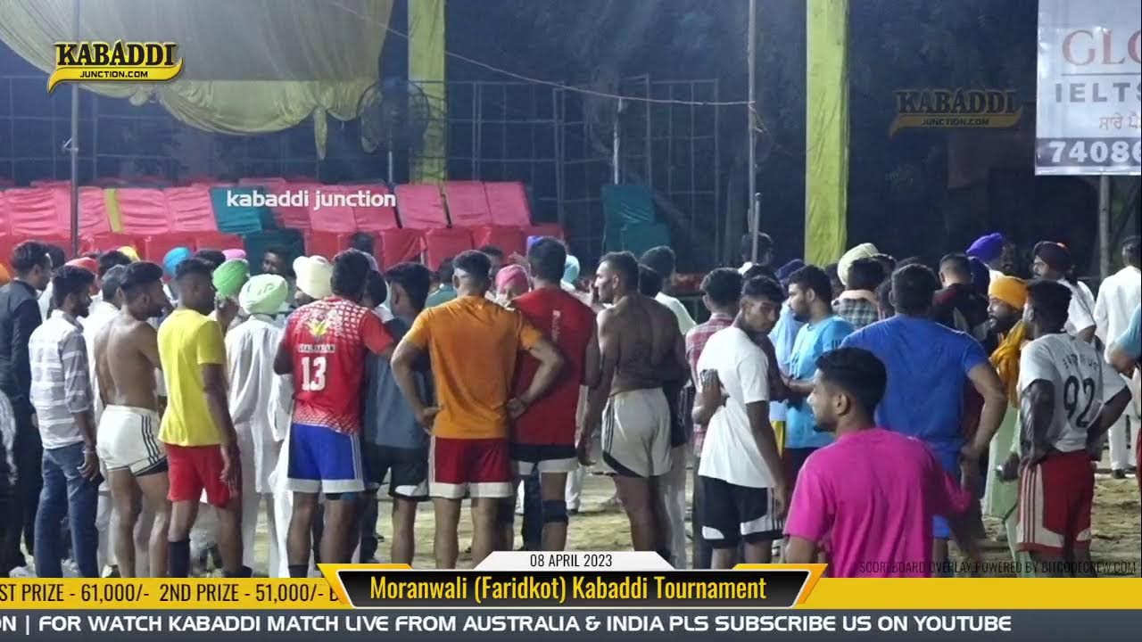🔴 FINAL MATCH Moranwali (Faridkot) Kabaddi Tournament 8 April 2023 Kabaddi Junction