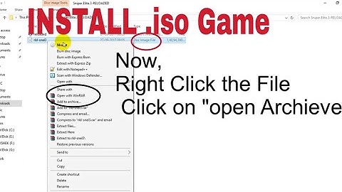 Install .iso games Using WinRAR [Windows PC]