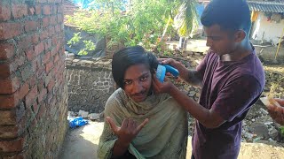 Hair cutting in village |Alibaug |Sudkoli | Nitu Nhavi