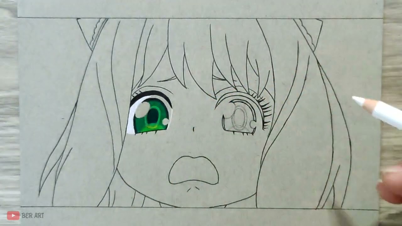 Vẽ Anya | Vẽ mắt Anya - Spy x Family | BER ART