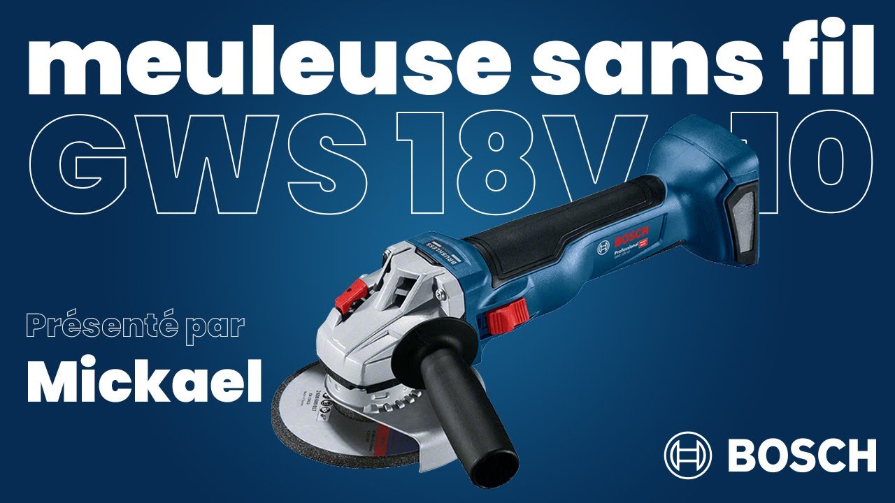 Meuleuse d'angle sans fil 150 mm + mallette, sans batterie Bosch  Professional GWS 18V-10 SC 06019G350B 18 V