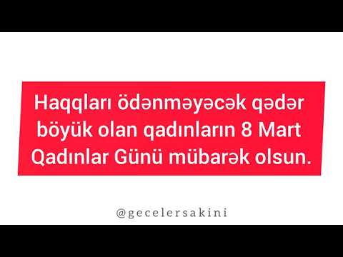 8 Mart TƏBRİK MESAJLARI Ana üçün, sevgili üçün, həyat yoldaşı üçün [2021] [Whatsapp status]