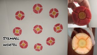 Ragam hias flora// Stempel wortel// Vegetable painting