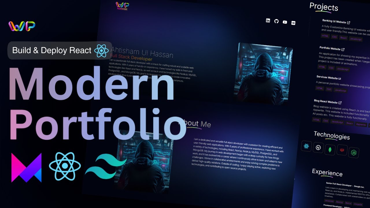 How to Build a Professional React Portfolio Website | Framer Motion ...
