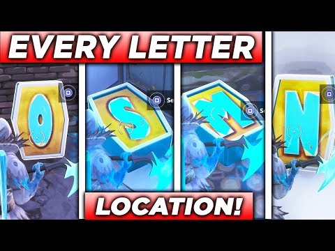 Search The Letter O,S,M,N ALL LOCATIONS FORTNITE! Pleasant Park, Wailing Woods, Dusty Divot, Lake!