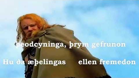 Dramatic Reading of Beowuf in Old English (with film scenes)