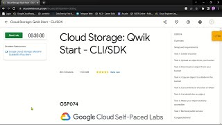Cloud Storage Qwik Start CLI/SDK || GSP074 || Solution