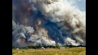 Лесной пожар на Луганщине - видео с беспилотника