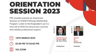 ICAEW Pathways Orientation Session - 2023