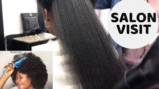 Salon Visit | Blow Out On 4b Natural Hair