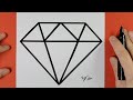Ref:64DfTcDa6Eo Comment dessiner un diamant - tutoriel de dessin