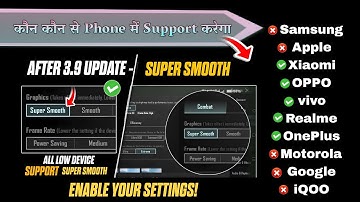 🔴 BGMI 3.9 Update Which Device Get Super Smooth Graphics? | iQOO Neo9Pro 120Fps Removed In BGMI