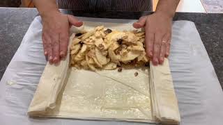 Apple Strudel made with Phyllo Pastry