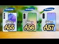 Samsung Galaxy A55 Vs Galaxy A56 Vs Galaxy A57 🔥 Full specs comparison