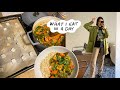 what I eat in a day! loaded kale salad + thai curry