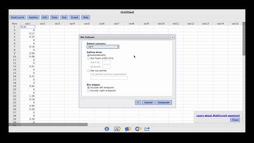 statcrunch grouped frequency distribution