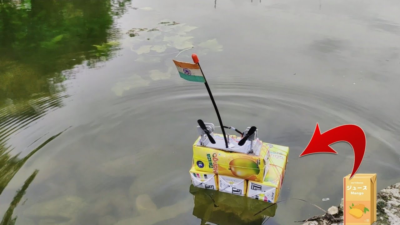 fruity west box amazing Idea make a mini boat ||छोटी नाव कैसे बनाये ||Bk Technical
