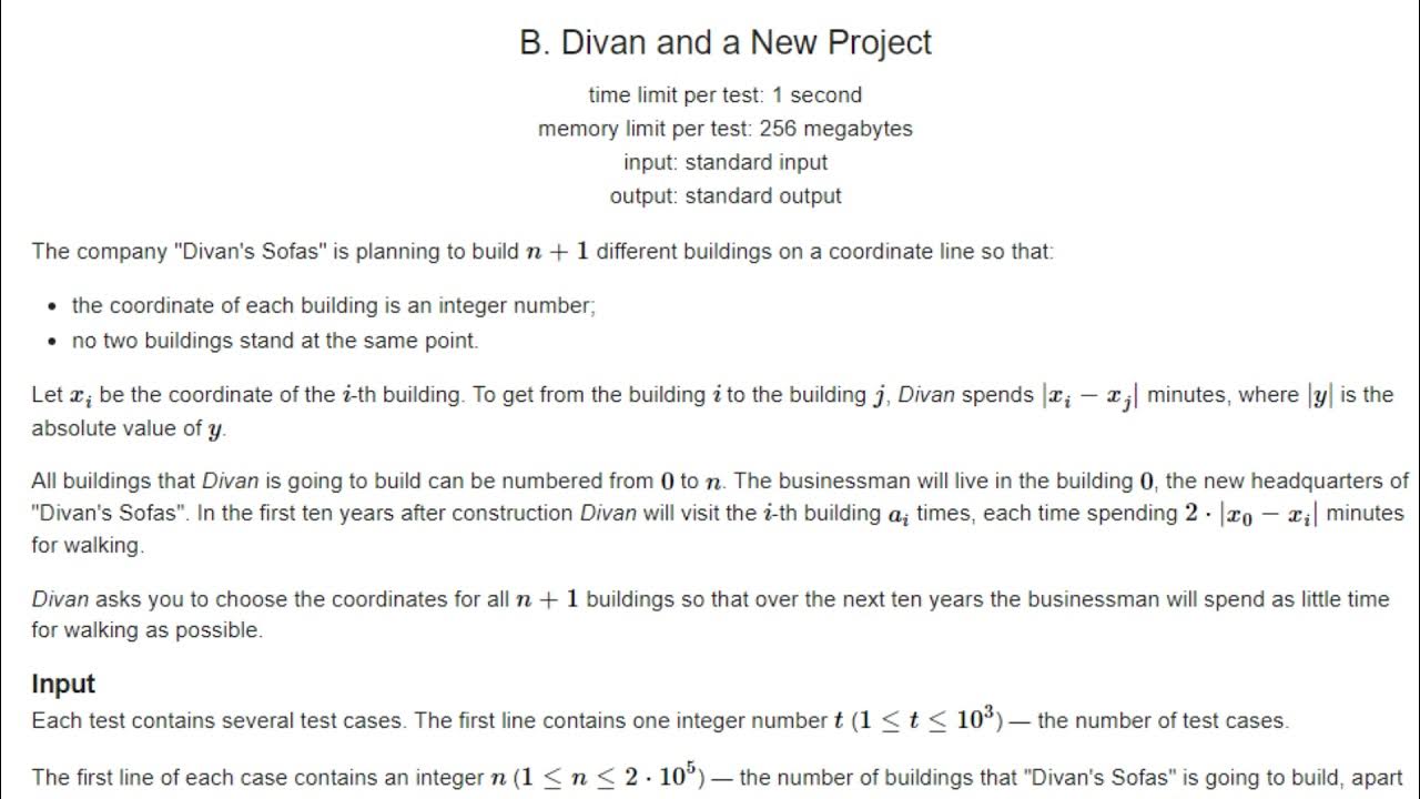 Divan And New Project Codeforces