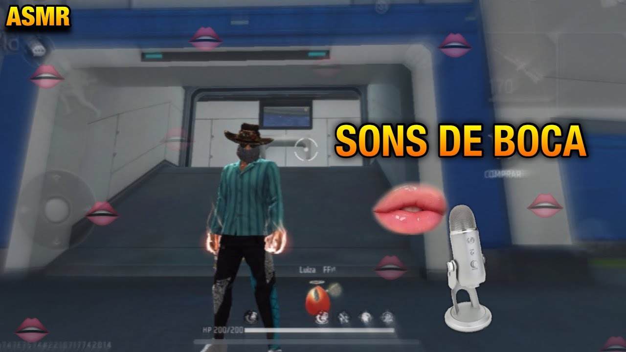 ASMR  FREE FIRE - SONS DE BOCA M0LHADO E SECO👄 💦