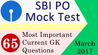 65 Most Important Current GK Questions of March 2017 for SBI PO Exam screenshot 3
