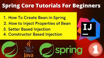 #springcore #spring Spring Core Tutorials For Beginners | Setter Based & Constructor Based Injection