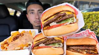 EATING IN N OUT SAUCY DOUBLE CHEESEBURGERS AND ANIMAL STYLE FRIES MUKBANG ASMR