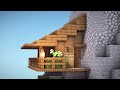 🗻 Minecraft : How to build a Simple Super high Cliff House for Starter | Easy Tutorial |