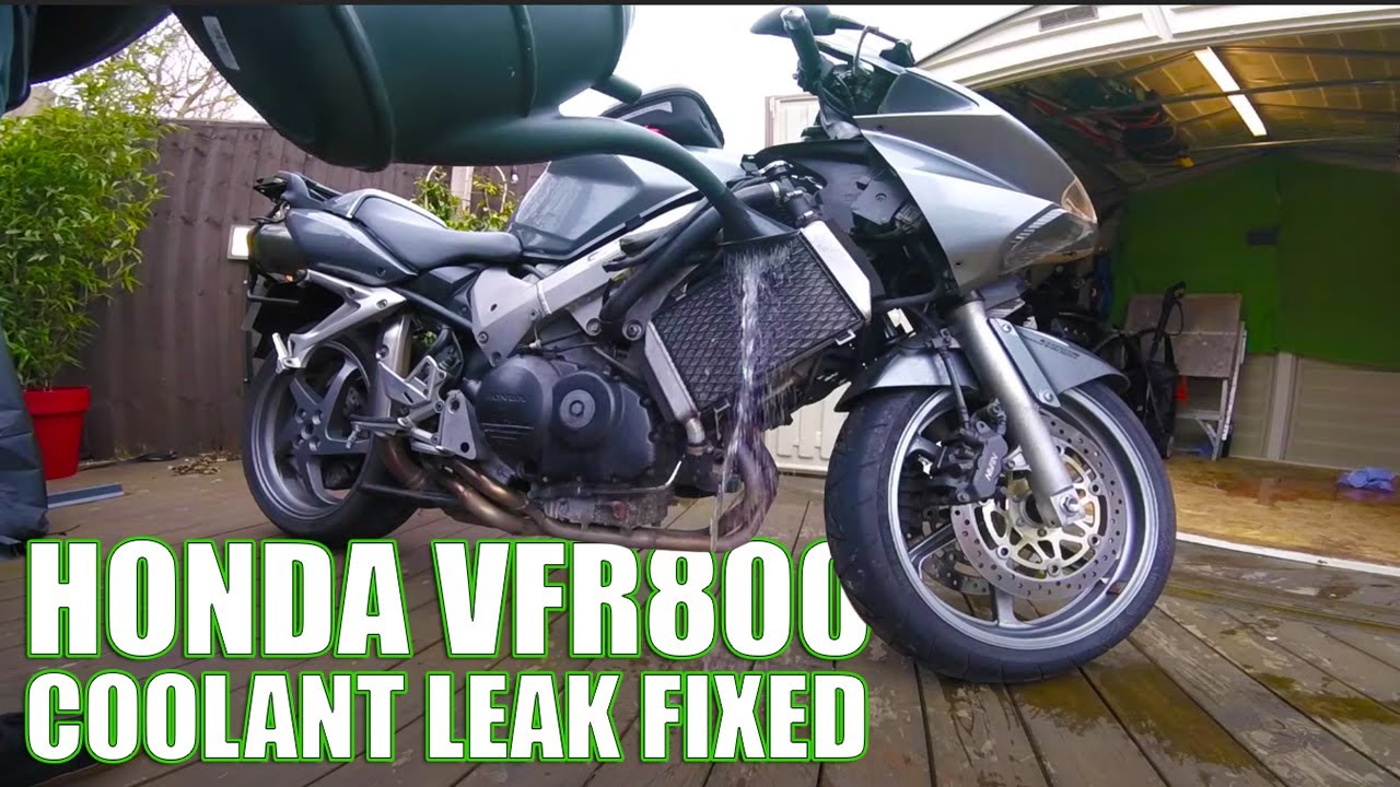 Honda VFR800 Coolant Leak Fixed - YouTube