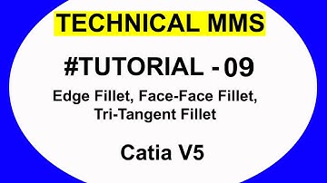 Catia learning video Fillet tools #TUTORIAL 9