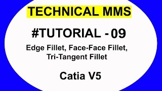 Catia learning video Fillet tools #TUTORIAL 9 Profile