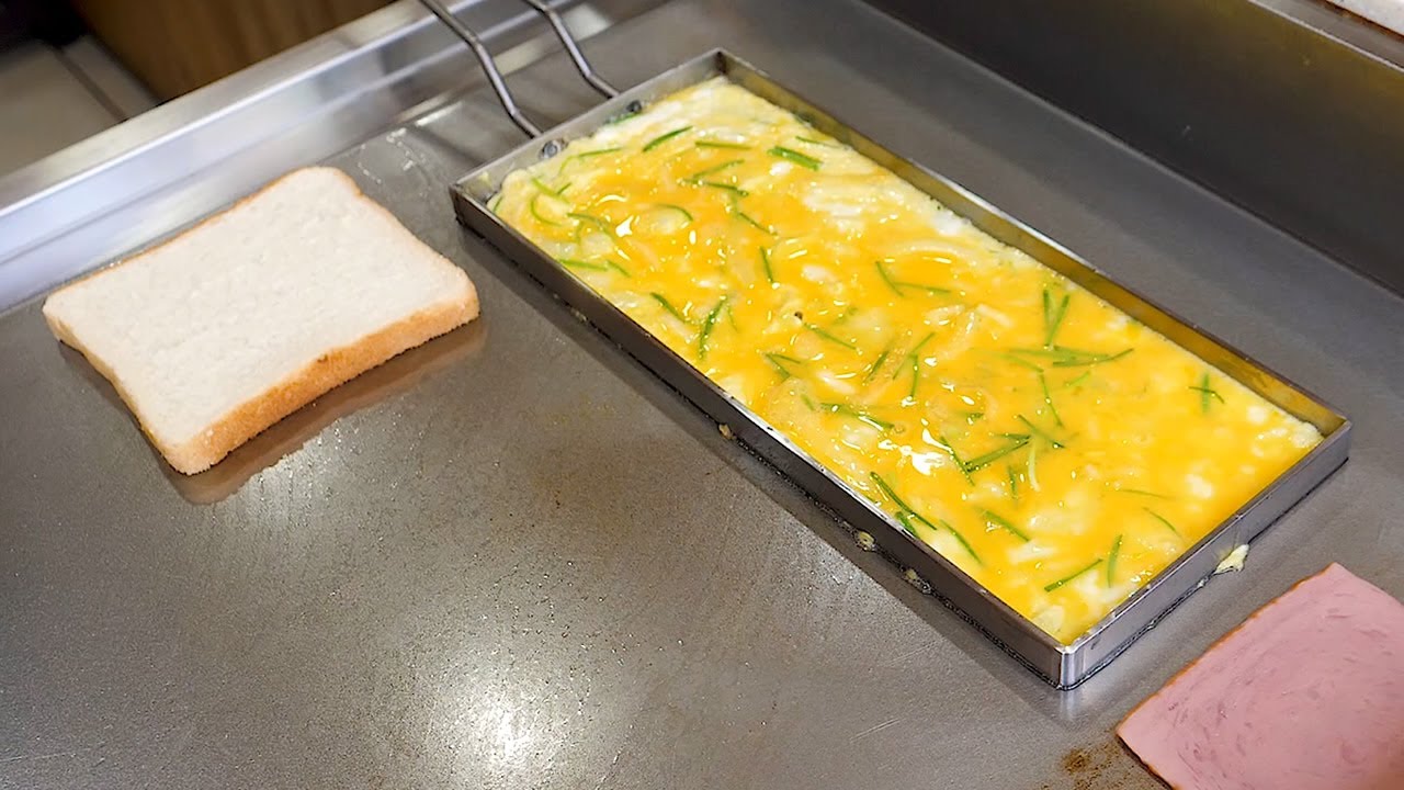 ролл яйцо тост - корейский уличной еды