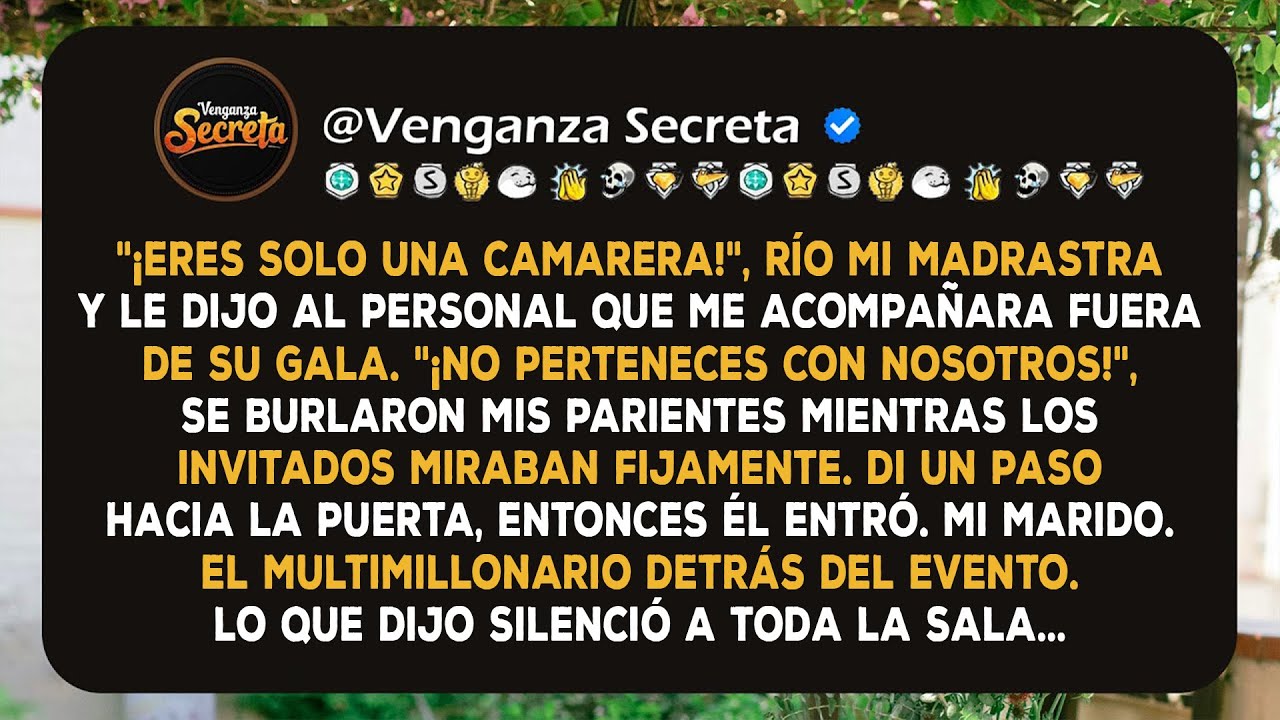 Mi familia me llamó camarera en la gala, pero cuando llegó mi marido, todos ellos…