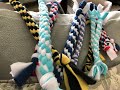 Fleece  Square Knot Dog Pull Toy