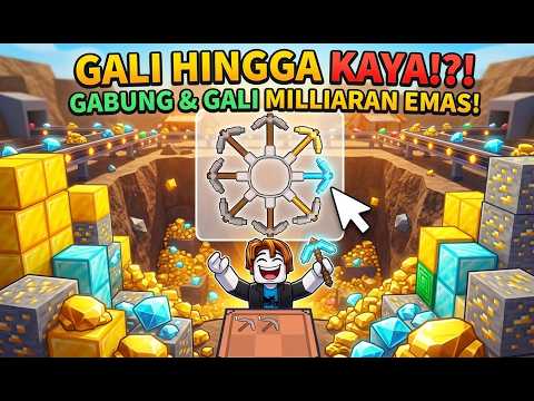 GABUNG &amp; GALI! UNTUNG BANYAK DI MERGE &amp; DIG SIMULATOR! 💎🤩 (Roblox Indonesia)
