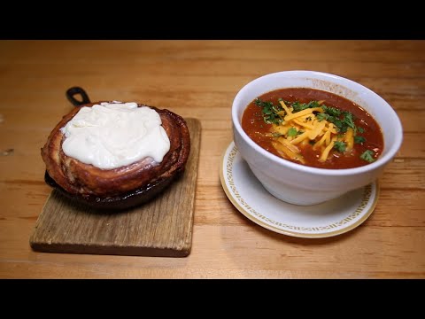 Cinnamon Roll + Bison Chili