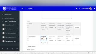 Moodle 3.3 Advanced Grading  Rubrics