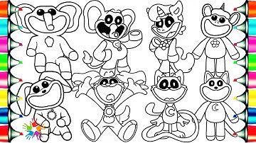 Smiling Critters 2D vs 3D Part 1 / New Coloring Pages / Coloring Poppy Playtime Chapter 3 / NCS
