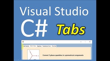 C# Tabs in Visual Studio
