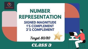 Computer Section Class 3| Number Representation for NIMCET,DU,JNU,BHU,MHT CET | One Stop MCA